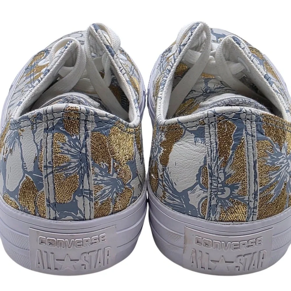 CONVERSE x Patbo leather floral metallic gold Chuck Taylors SIZE 8 womens - Picture 4 of 5